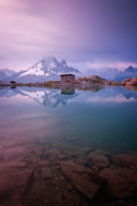 Gewitterlicht Morgen über dem Chamonix Tal, Lac Blanc, Chamonix, Haute-Savoie, Alpen, Frankreich Gewitterlicht Morgen über dem Chamonix Tal, Lac Blanc, Chamonix, Haute-Savoie, Alpen, Frankreich